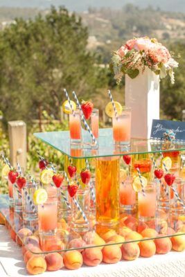 Reception Drink Station, Wedding Drinks Reception, Reception Drinks, Wedding Drink Station, Summer California, Reception Drink, Wedding Drinks, Party Food Buffet, Food Buffet