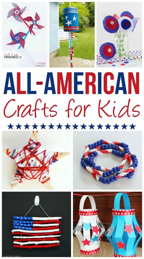 Patriotic Crafts For Kids, America The Beautiful, Patriotic Crafts, Crafts For Boys, Patriotic Holidays, July Crafts, Kids Discover, Summer Activities For Kids, Camping Crafts