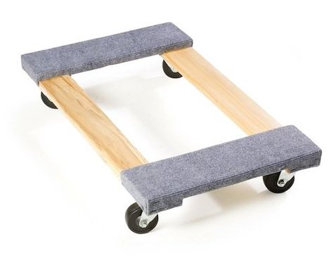 The next time you need to move something big and heavy in the workshop or around the house, save your back and build yourself a workshop dolly. Moving Dolly, Furniture Dolly, Woodworking Shows, Woodworking Business, Woodworking Storage, Bob Vila, Woodworking Basics, Intarsia Woodworking, Woodworking For Kids