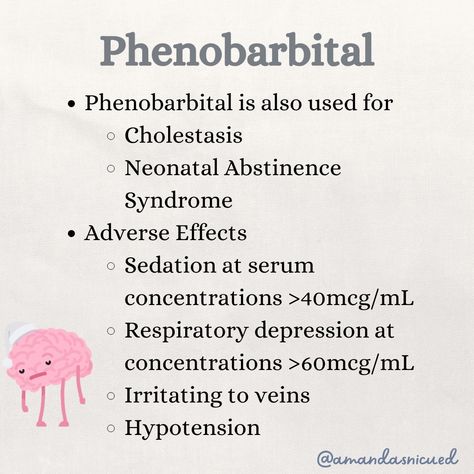 💡 Phenobarbital 💊 Phenobarbital, a long-acting barbiturate, taps into GABA-A receptors, taming neuronal excitability and curbing seizures. We start with a 20 mg/kg IV loading dose, followed by maintenance doses, tailored to individual needs. M Monitoring serum concentrations is crucial, aiming for the therapeutic concentrations of 15-40 mcg/mL, while being mindful of potential adverse effects. ⚠️ In the delicate balance of benefits and risks, Phenobarbital continues to play a pivotal rol... Neonatal Abstinence Syndrome, Being Mindful, April 16, Pharmacology, A J, To Play, Acting, Serum, Benefits