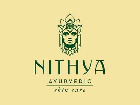 Nithya by Nebojsa Matkovic Ayurvedic Brand Names, Ayurvedic Logo Design, Ayurvedic Medicine Packaging, Ayurvedic Skin Care, Skincare Logo, Natural Logo, Logo Images, Cosmetic Packaging, Freelance Graphic Design