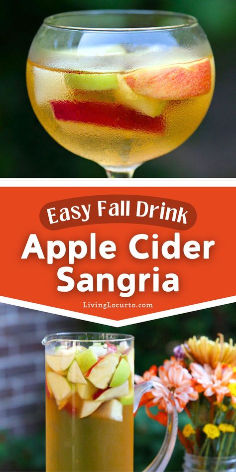 Apple Cider Sangria Thanksgiving Cocktails Easy, Thanksgiving Alcoholic Drinks, Sangria Apple Cider, Holiday Apple Cider, Thanksgiving Apple Cider, Fall Drinks Alcohol, Thanksgiving Sangria, Fall Sangria Recipes, Easy Sangria Recipes