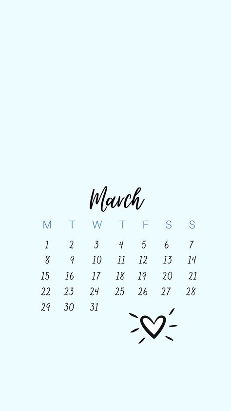 Wallpapers Aesthetic Iphone, Green Ipad, Iphone Blue, Wallpaper In Blue, Cute Home Screen Wallpaper, Calendar March, Cute Home Screens, Planning Calendar, Happy Birthday Template