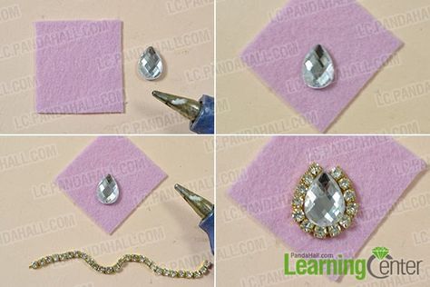 Rhinestone Earrings Diy, Diy Rhinestone Earrings, Beading Earrings, Easy Fashion, Earrings For Girls, Diy Rhinestone, Earrings Diy, Beads Earrings, Earring Tutorial