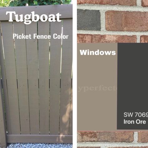 Painted Fence Colors, Fence Paint Colours, Grey Fences, Outdoor Decks, Wood Privacy Fence, Townhouse Exterior, Fence Stain, Exterior House Remodel, Deck Colors