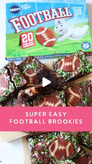 Taryn Camp | Super easy football brookies 🏈

Brownies + cookies sports edition 😃

Ingredients

1 box brownie mix, plus ingredients listed on the box
1... | Instagram Football Dessert, Football Sugar Cookies, Football Brownies, Football Desserts, Tailgate Desserts, Tailgate Party Food, Easy Cookie Dough, Cookie Dough Brownies, Sugar Dough