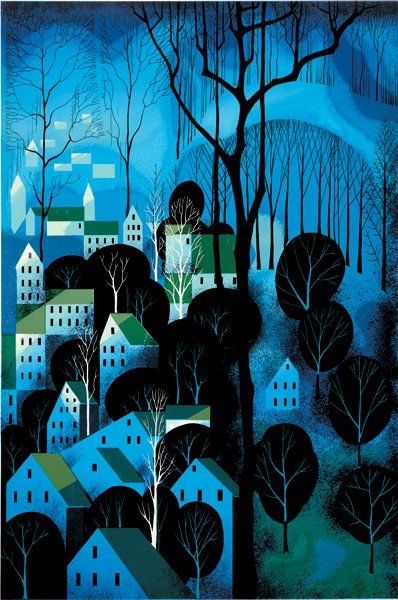 Flat Landscape, Storybook Illustration, Eyvind Earle, Galleria D'arte, Illustration Board, Magic Realism, Winter Images, Wow Art, Naive Art