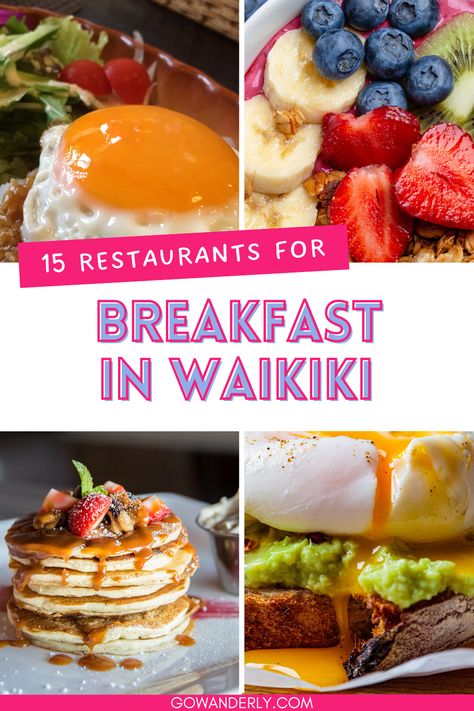 Discover the best breakfast in Waikiki with our guide to top Honolulu restaurants. Perfect for your Oahu vacation. Hawaiian Breakfast, Waikiki Restaurants, Cheap Breakfast, Morning Meals, Oahu Vacation, Oahu Travel, Waikiki Hawaii, Breakfast Restaurants, Hawaii Trip