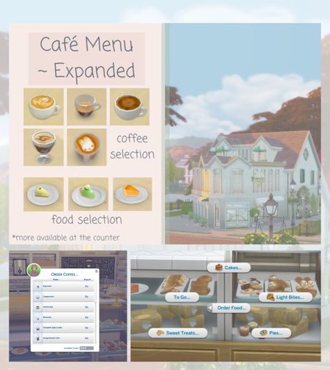 sims 4 cc ✨ Sims 4 Cafe Cc Patreon, Sims 4 Cafe Cc, Sims Cafe, Sims 4 Cafe, Matcha Cafe, Clothes Cc, Cc Folder, Sims 4 Cas Mods, Sims Packs