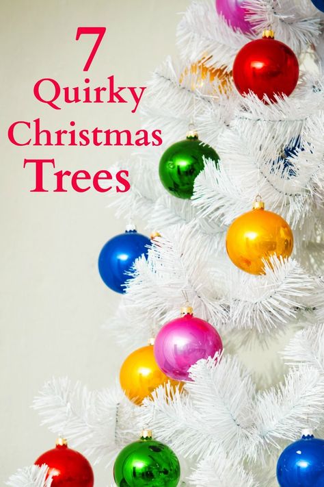 7 Unique Christmas Tree Decorating Ideas for a Funky & Merry Christmas Tacky Christmas Tree Ideas, Whimsical Xmas Tree, Unusual Christmas Tree Decorations, Wacky Christmas Tree, Funky Christmas Ornament, Unique Christmas Tree Ornaments, Funky Christmas Decor Diy, Bold Christmas Decor, Funny Christmas Tree Themes