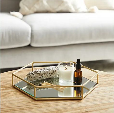 Gold Mirror Tray, Tray For Coffee Table, Gold Tray, Perfume Organization, Perfume Tray, Coffee Table Tray, Mirror Tray, Gold Coffee Table, Vanity Tray