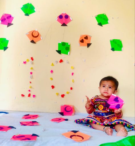 Kite Theme Baby Photoshoot, Baby Mehndi, Monthly Photoshoot, Baby Mehndi Design, Bday Pics, Baby Boy Outfits Swag, Monthly Baby Photos, Kite Festival, Monthly Baby