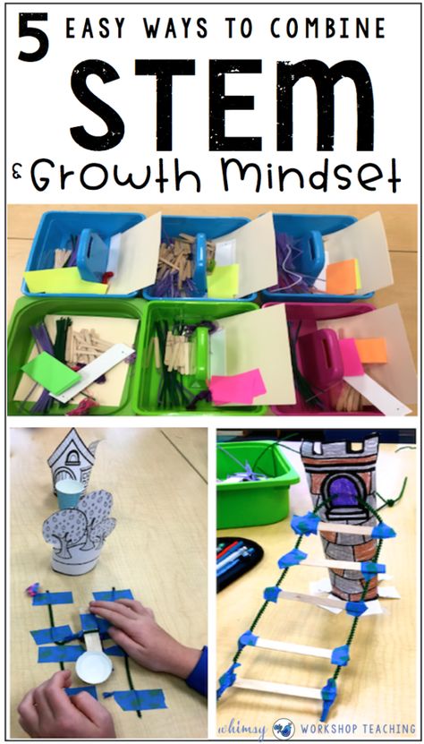 S.T.E.M. and Growth Mindset - Whimsy Workshop Teaching Easy Stem Challenges, Sun Science, Stem Bins, Stem Posters, Nasa Galaxy, Stem Activities For Kids, Kindergarten Stem, Easy Stem, Steam Ideas