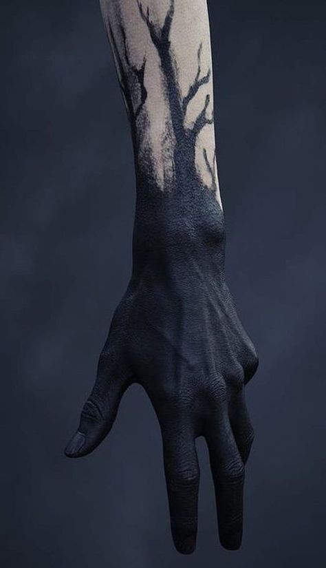 Black Hand Tattoo, Hand Tatto, Solid Black Tattoo, Black Tattoo, Hand Tattoo, Fantasy Aesthetic, Arte Fantasy, 판타지 아트, Black Hand