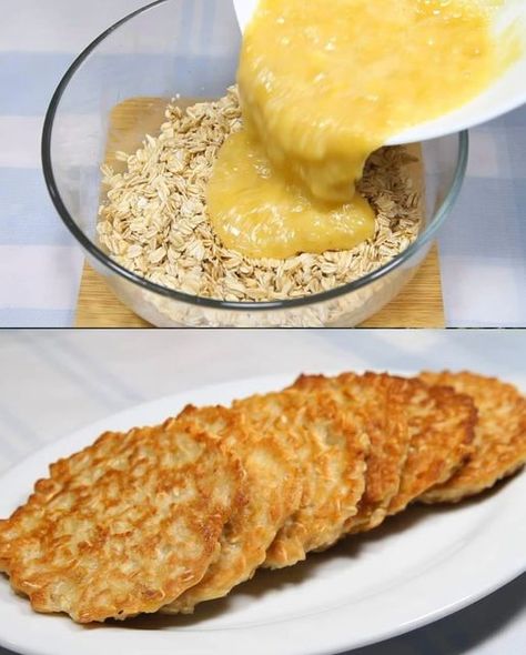 Oatmeal Banana Pancakes, Christmas Pudding Recipes, Banana Oatmeal Pancakes, Oatmeal Banana, Potato Fritters, Banana And Egg, Jamie Oliver Recipes, Oatmeal Pancakes, Pancakes Ingredients