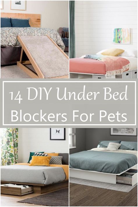 14 DIY Under Bed Blockers For Pets - DIY Crafts Diy Under Bed Blocker, Under Bed Blocker, Diy Storage Bed, Bed Wrap, Diy Coat Rack, Valentine Diy, Underbed Storage, Pet Barrier, Diy Dog Bed