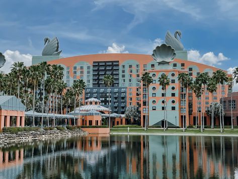 Review of the Walt Disney World Swan Hotel | Meet @ the Barre Orlando Airport, Disney Boardwalk, Hotel Meeting, Family Friendly Resorts, Outside Activities, Disney Resorts, Close Proximity, Luxury Rooms, Disney Springs