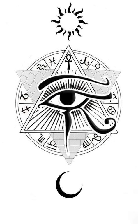 Horus Eye Tattoo, Eye Of Ra Tattoo, Eye Of Horus Tattoo, Egypt Tattoo Design, Egyptian Eye Tattoos, Horus Tattoo, Egyptian Drawings, All Seeing Eye Tattoo, Pagan Tattoo