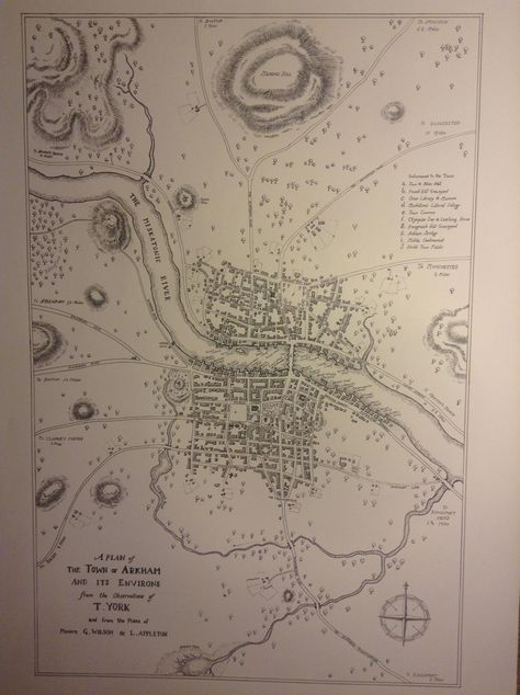 Map of Arkham Massachusetts 1775 by riq1977 on DeviantArt Yog Sothoth, Lovecraft Cthulhu, Hp Lovecraft, Like I Love You, Cthulhu Mythos, Cosmic Horror, Call Of Cthulhu, Visual Aids, Old Maps