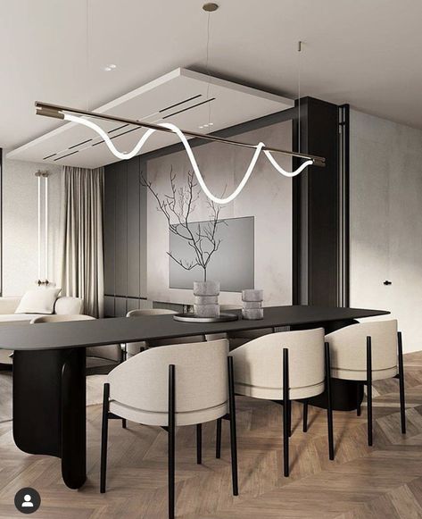 Contemporary Dining Room Design, Dining Room Decor Modern, Dining Room Design Modern, Dining Room Furniture Modern, Dinning Room Design, Black Dining Room, Elegant Dining Room, 아파트 인테리어, Contemporary Dining Room