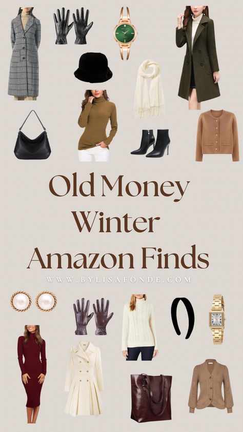 The ultimate old money aesthetic Amazon finds for winter. Cute Amazon finds clothes. Old money Amazon essentials. Amazon wardrobe finds for winter. Aesthetic Amazon finds. Best Amazon finds for winter. Old money winter outfits. Old money Amazon must haves for winter. Old Money Winter Wardrobe, Old Money Christmas Aesthetic Outfit, Winter Outfits Old Money Aesthetic, Old Money Comfy Outfit, Winter Amazon Outfits, Old Money Amazon Finds, Old Money Must Have, Old Money Christmas Outfit, Amazon Winter Outfits