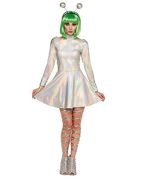 Most Popular 2017 Halloween Costumes to Buy | POPSUGAR Smart Living Alien Dress, Alien Costume Women, Space Girl Costume, 2017 Halloween Costumes, Alien Halloween Costume, Space Costumes, Alien Party, Alien Halloween, Top Halloween Costumes