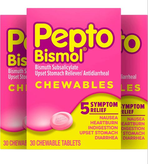 Pepto Bismol Tablets, Upset Stomach Remedy, Stomach Remedies, Getting Rid Of Gas, Pepto Bismol, Upset Stomach, Cherry Flavor, Acid Reflux, Digestive Health