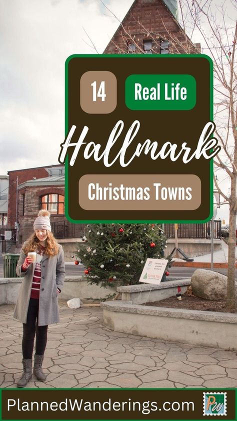 Hallmark Christmas Towns to Visit in the US & Canada | real life Hallmark towns | towns like a Hallmark movie | Christmas towns | small town Christmas Hallmark | Hallmark Christmas town aesthetic | hallmark christmas movie towns | cute small towns | best Hallmark Christmas towns | almonte on | santa claus indiana | north pole alaska | leavenworth washington | bethlehem pa | park city utah | east aurora ny | wellsboro pa | niagara on the lake | steveston bc | seneca falls ny | stowe vt | vail co North Pole Alaska Christmas, Hallmark Christmas Towns To Visit, East Coast Christmas Towns, Hallmark Towns To Visit, Best Christmas Towns In The Us, Christmas Towns In The Us, Christmas Towns To Visit In Us, Small Town Christmas Festival Ideas, Christmas Destinations In The Us