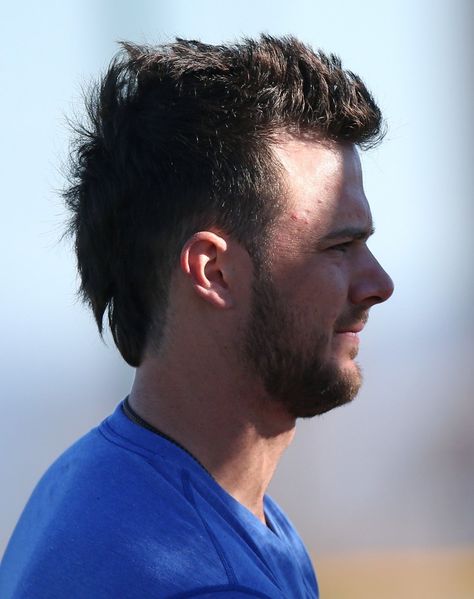 Hockey Hair Boys, Kris Bryant Haircut, Haircuts Mohawk, Bryce Harper Haircut, Boys Mohawk, Baseball Haircuts, Mohawk For Men, Hockey Hair, Haircuts For Balding Men