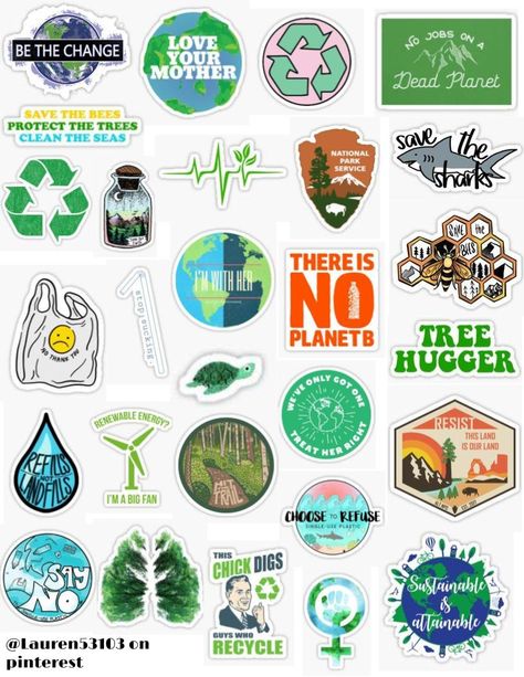 Environment Stickers, Recycling Quotes, Earth Posters, Save The Sharks, Love Your Mother, Planet Love, Science Stickers, Desain Quilling, Snapchat Stickers