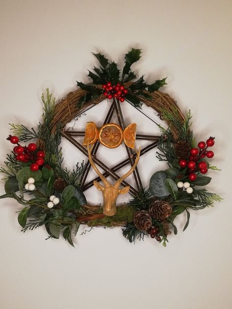 Yule Door Decorations, Pagan Decorations, Pagan Ornaments, Dark Yule, Yule Tree Decorations, Yule 2024, Yule Wreath, Yuletide Decorations, Yule Decor