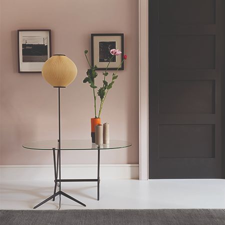 Farrow And Ball Tar, Farrow And Ball Peignoir Living Room, Farrow Ball Peignoir, Taylor Tack Farrow And Ball, Farrow And Ball California Collection, Tailor Tack Farrow And Ball, Farrow And Ball Bedroom Color Schemes, Peignoir Bedroom, Peignoir Farrow And Ball