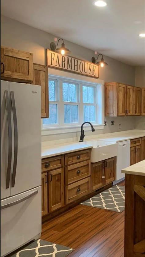 Kitchen layout Single Wide Kitchen Layout, Kitchen Lay Out Ideas, Long Wall Kitchen Layout, Mobile Home Kitchen Remodel Double Wide, Modular Home Kitchen Remodel, Double Wide Kitchen Ideas, Old Single Wide Trailer Remodel, Apartment Kitchen Layout, Cozy Warm Kitchen