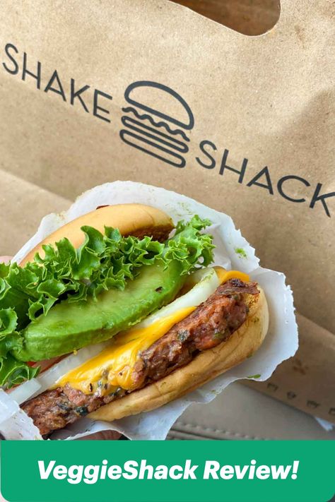 VeggieShack veggie burger from Shake Shack Copycat Shake Shack Sauce, Shakeshack Burgers, Shake Shack Veggie Burger, Shake Shack Nyc, Shake Shack Menu, Beyond Meat Burger, Veggie Burgers Recipe, Shake Shack, Vegetarian Burger