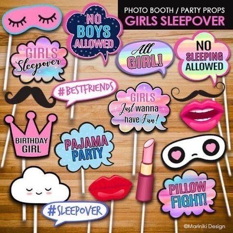 Sleepover Birthday Party, Girls Sleepover Party, Slumber Party Birthday, Girls Slumber Party, Sleepover Birthday, Pijama Party, Girl Spa Party, Sleepover Birthday Parties, Girl Sleepover