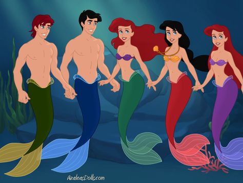 Sirenas Mom Mermaid, Melody Little Mermaid, Mermaid Family, Preschool Behavior, Princess Melody, Ariel And Eric, Disney Pop Art, Disney Swag, Royal Family Portrait