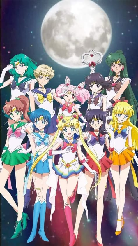 Sailor Guardians Wallpaper, Sailer Moon Anime, All Sailor Moon Characters, Salior Moon Wallpapers, Sailor Saturn Crystal, Sailor Moon Characters, Sailor Moon Background, Sailor Moon Pin, Sailer Moon