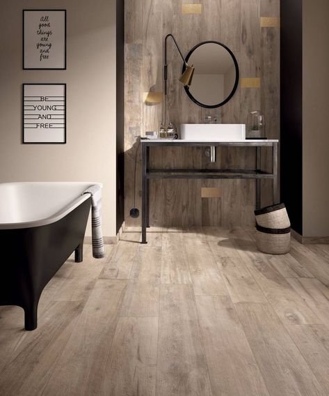 Porcelain Tile Bathroom Floor, Wood Look Tile Bathroom, Bathroom Flooring Options, Wood Tile Bathroom Floor, Wood Look Tile Floor, Wood Tile Bathroom, Best Bathroom Flooring, Porcelain Tile Bathroom, Bathroom Gallery