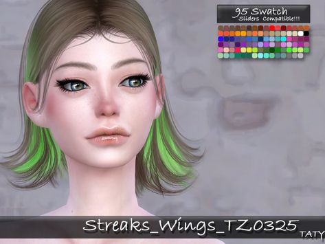 Sims 4 Cc Hair, Color Streaks, Hair Streaks, Sims Hair, Best Sims, Cc Finds, Costume Makeup, Sims 4 Cc, Sims 4 Custom Content