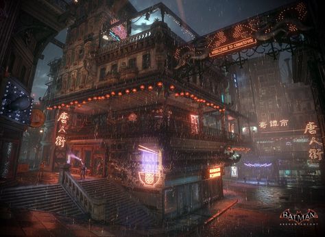 Neon Noir, Sci Fi City, Batman Arkham Knight, Cyberpunk City, Arte Cyberpunk, Arkham Knight, Batman Arkham, Futuristic City, Matte Painting