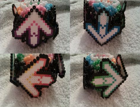 Kandi Cuff Patterns, Diy Kandi Bracelets, Perler Creations, Diy Kandi, Kandi Kid, Kandi Cuff, Kandi Patterns, Kandi Bracelets, Iron Beads