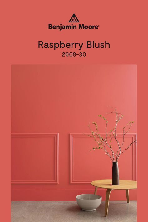 A vivacious shade of coral tinged with pink, this electric hue is the definition of charismatic color. Coral Pink Wall, Orange Pink Paint Color, Dark Coral Paint Color, Benjamin Moore Coral Colors, Behr Coral Paint Colors, Sherwin Williams Coral Colors, Coral Bathroom Walls, Coral Hallway, Coral Wall Paint