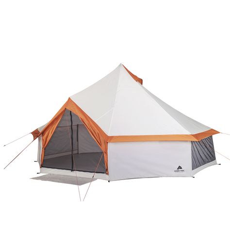 Ozark Trail, 8 Person Yurt Camping Tent - Walmart.com Yurt Camping, Yurt Tent, Camping Cot, Family Tent Camping, Cabin Tent, Tent Design, Camping Mat, Ozark Trail, Bell Tent