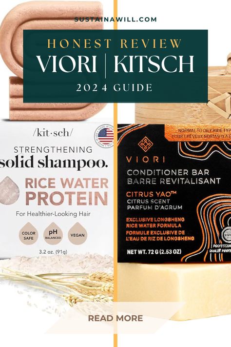 Pinterest optimized image showing the post title and web address for Kitsch vs Viori Shampoo Bars | Honest Review (2024 Guide) Kitsch Shampoo Bar, Viori Shampoo Bars, Best Shampoo Bars, Scalp Acne, Castor Oil Shampoo, Protein Shampoo, Shampoo Reviews, Good Shampoo And Conditioner, Hair Cleanser