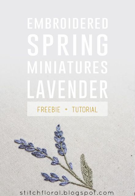 Lavender: embroidered miniature Hand Embroidery Tutorial, Embroidery Tutorial, Embroidery Stitches Tutorial, Embroidery Materials, Learn Embroidery, Embroidery Patterns Free, Sewing Embroidery Designs, Crewel Embroidery, Hand Embroidery Stitches