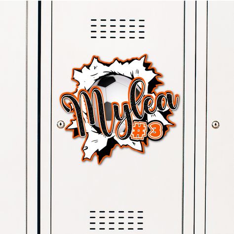 Introducing Custom Locker Signs: Show Your Team Pride in Style! Elevate the look of your school lockers, hotel doors, scrapbooks, and end-of-season sports banquets with our Custom Locker Signs. These professionally designed signs are crafted from durable laminated card stock and can be customized to match your team colors perfectly. Plus, each sign comes with two self-adhesive magnets, ensuring hassle-free installation and repositioning. Benefits of our Custom Locker Signs: 1. Personalized Team Take State Locker Decorations, Soccer Locker Decorations, Sports Locker Decorations, Locker Crafts, Locker Room Decorations, Soccer Locker, Soccer Banquet, Locker Signs, Sports Locker