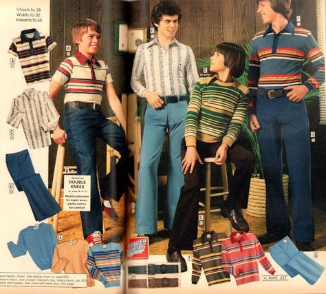 70s Boys Fashion, Montgomery Ward Catalog, 70s Boys, 70s Mens Fashion, Pocket Designs, Young Mens Fashion, Vintage Kids Clothes, 60s 70s Fashion, Nerd Fashion