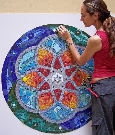 mosaic mandala | Recent Photos The Commons Getty Collection Galleries World Map App ... زجاج ملون, Mosaic Stained, Mosaic Madness, Mosaic Artwork, Earthship, Mosaic Garden, Mosaic Wall Art, Mosaic Projects, Mosaic Diy