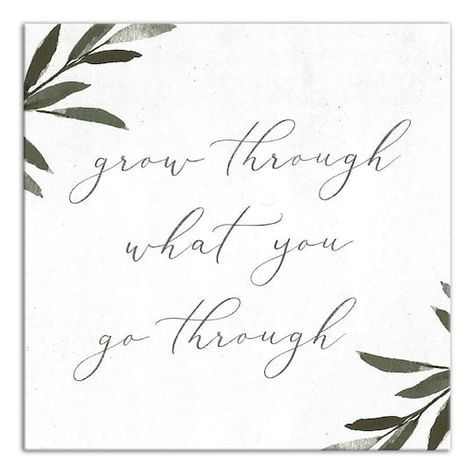 Grow Through What You Go Through 16" x 16" Canvas Wall Art Through Tattoo, Mirror Canvas Art, Mirror Canvas, Wall Art Crafts, Bible Study Verses, Out Of The Woods, Love Canvas, A Collage, Best Canvas