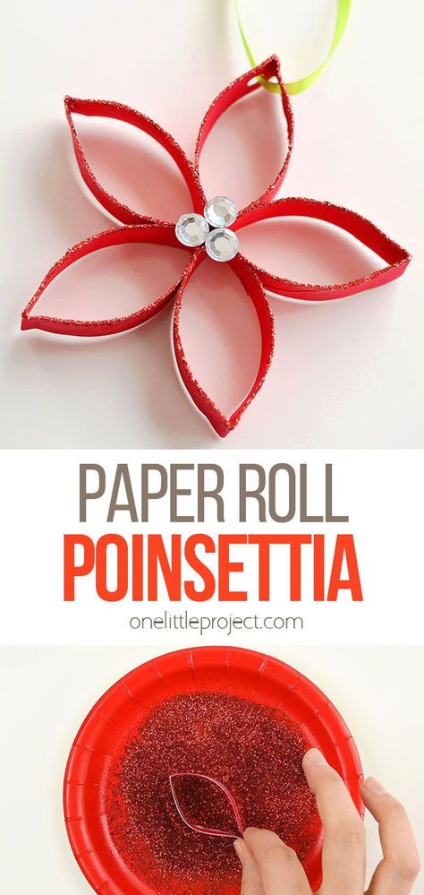 Christmas Crafts Seniors, Christmas Crafts With Tp Rolls, Elementary Ornament Crafts, Wrapping Paper Crafts For Kids, Traditional Christmas Crafts, Recycled Ornaments Diy, Recycled Ornaments For Kids, Easy Christmas Crafts For Seniors, Diy Christmas Decorations With Toilet Paper Rolls